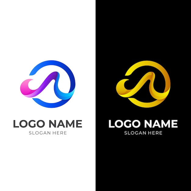 Lettre Abstraite A Logo Avec Un Design Moderne, Logos 3d