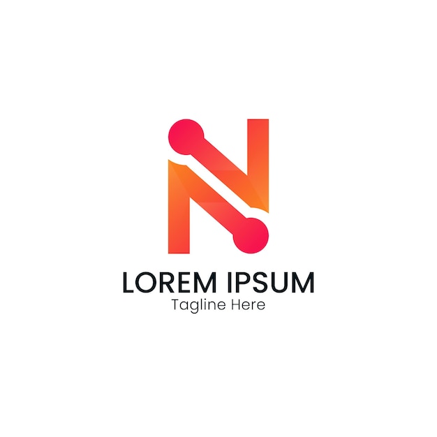 Lettre abstraite N Logo Design