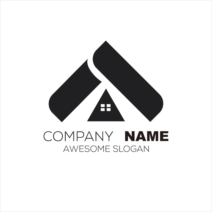 Vecteur lettre d'accueil une conception de symbole de logo de silhouette
