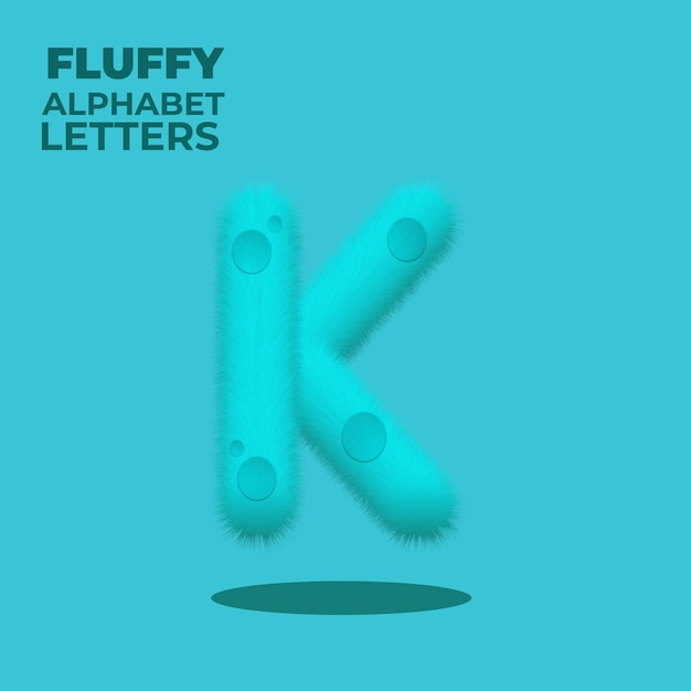 Lettre de l'alphabet anglais dégradé moelleux K