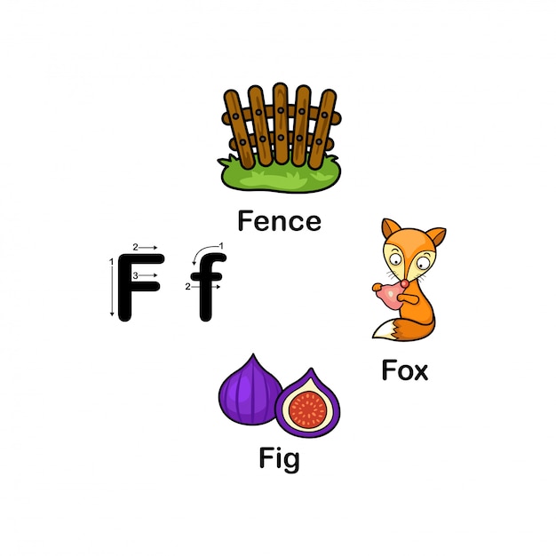 Vecteur lettre alphabet f