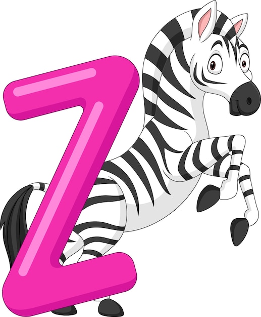 Vecteur lettre de l'alphabet z pour zebra