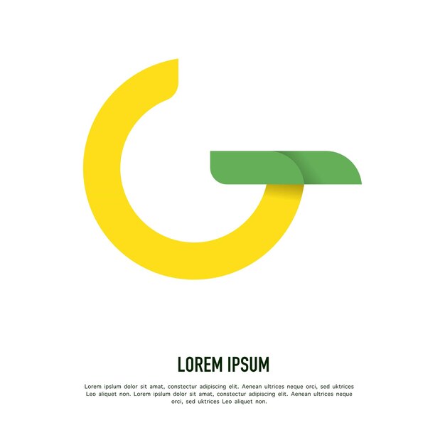 Vecteur lettre alphabétique logo icône gt ou tg dans les couleurs jaunes et vertes cette icône du logo ar combine