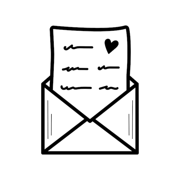 Lettre D'amour Dans Une Enveloppe