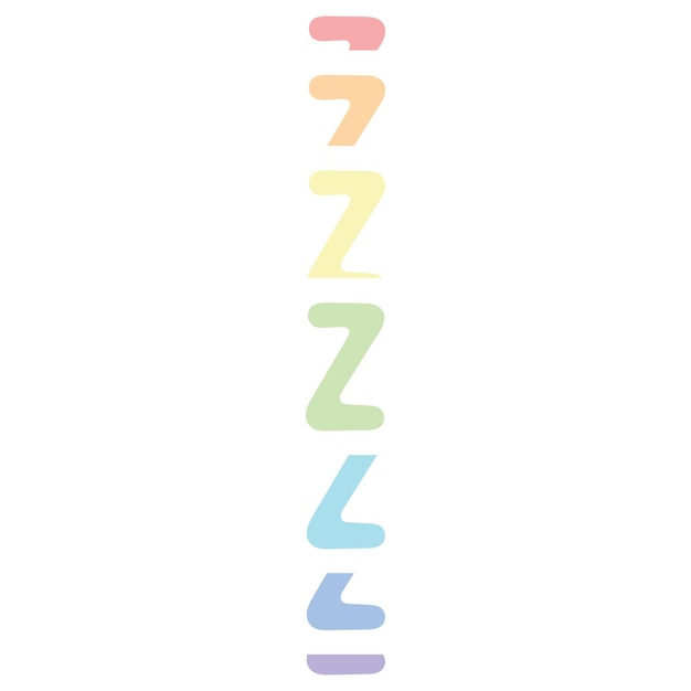Lettre Arc-en-ciel Z Monogramme Coloré