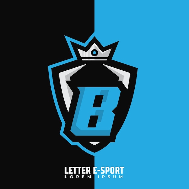 Lettre B logo gamer design Initiales esports logo design concept emblème design pour l'équipe eSports