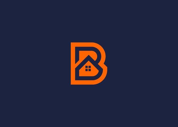 Vecteur lettre b avec le logo de la maison conception d'icône modèle de conception vectorielle inspiration