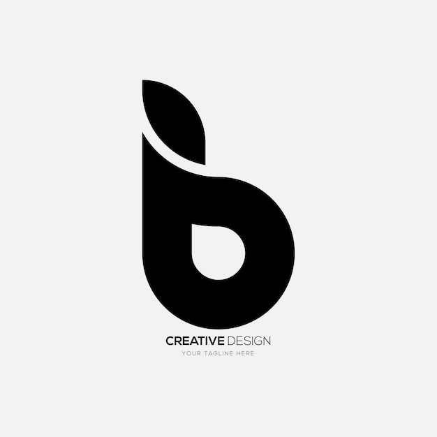 Lettre B Avec Logo Monogramme Abstrait De Concept Unique De Forme Moderne Minuscule