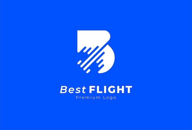 Lettre B Logo De Vol Lettre B Avec Combinaison D'avion Utilisable Pour Les Affaires De L'aviation Et Le Logo De L'entreprise