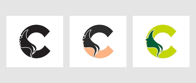 Lettre C Beauté Spa Logo Design Concept Pour Spa, Mode, Salon, Symbole Cosmétique