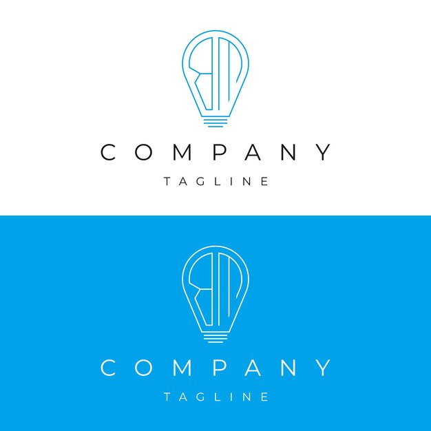 Lettre BM MB solution de lampe initiale bulblight icône logo design modèle vectoriel