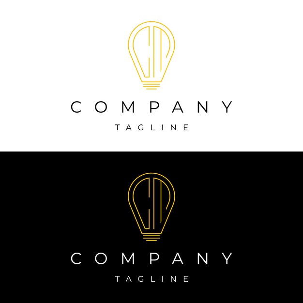 Lettre CM solution de lampe initiale bulblight icône logo design modèle vectoriel