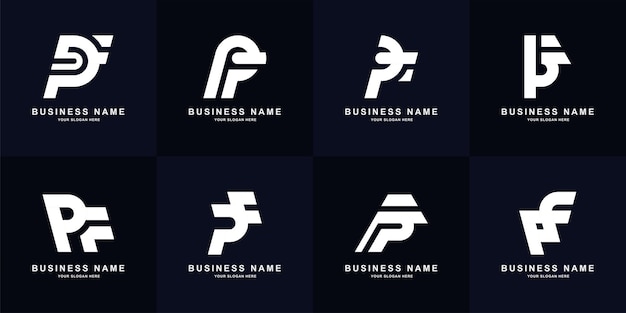 Lettre de collection Création de logo monogramme PF ou FP