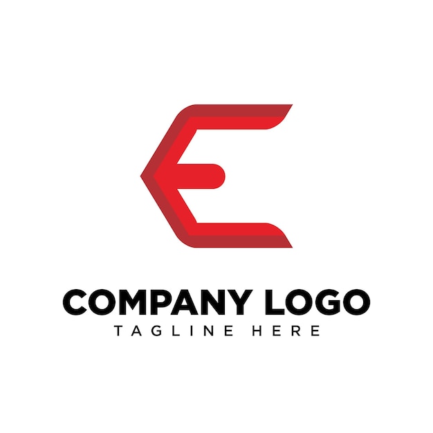 Lettre de conception de logo E, adaptée à l'entreprise, à la communauté, aux logos personnels, aux logos de marque