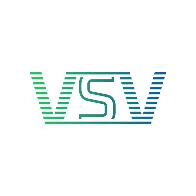 Lettre de conception de logo VSV moderne VSV minimaliste professionnel et polyvalent icône de marque pour l'identité d'entreprise