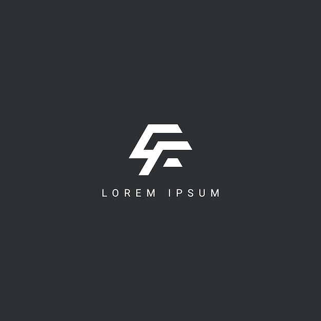 Lettre Créative Moderne Unique Cf Logo Fc Initial Basé Sur Le Vecteur D'icône Monogramme
