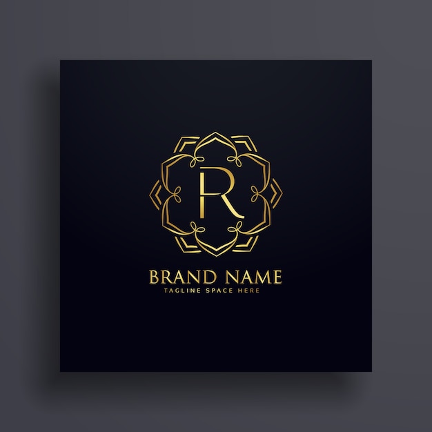 Lettre Créative R Premium Logo Design Concept