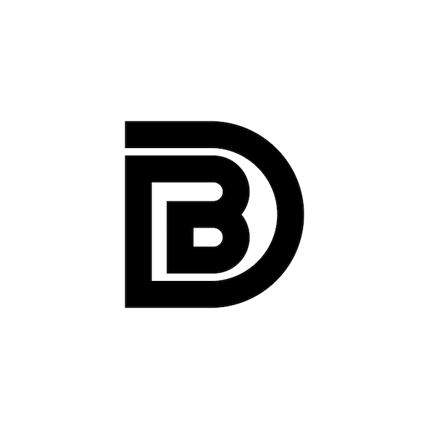 Lettre db, concept de logo bd