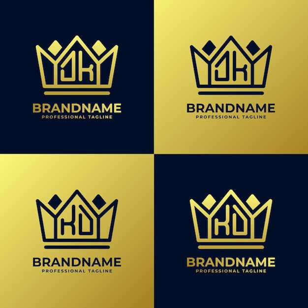 Vecteur lettre dk et kd home king logo set adapté aux entreprises avec les initiales dk ou kd