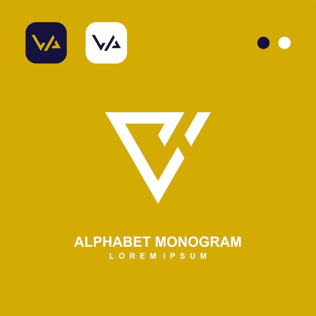 Vecteur une lettre c du logo du monogramme