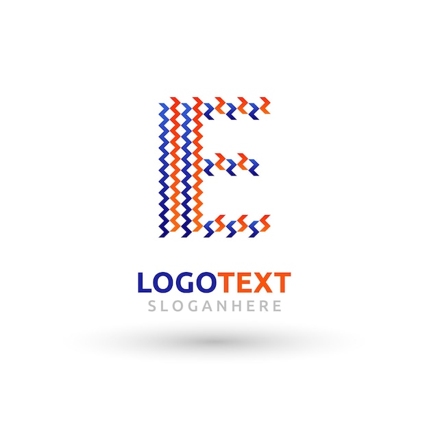 Vecteur lettre e logo