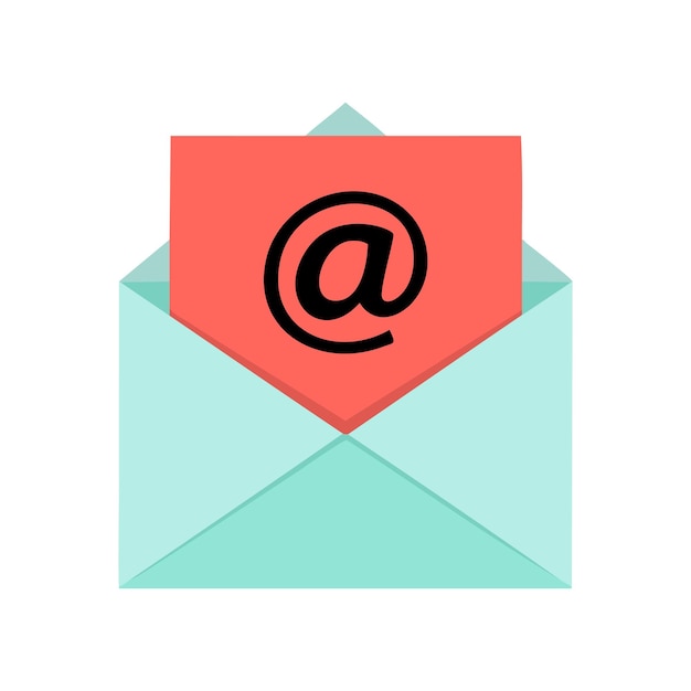 une lettre sur une enveloppe bleue qui dit en haut