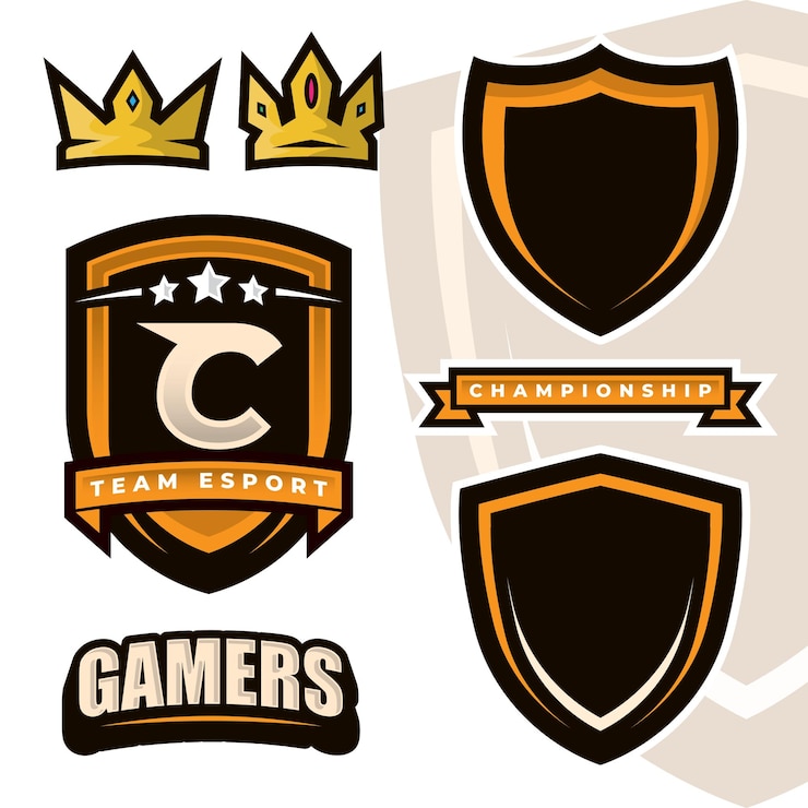 Vecteur lettre c esports gamers logo template creator pour l'élément de conception de logo gaming esport