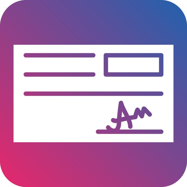 une lettre est dessinée sur un logo violet et bleu
