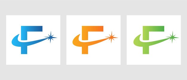 Lettre F Spark Logo Symbole