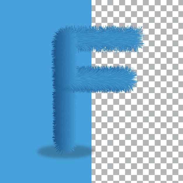 Lettre F Avec Texture Duveteuse Vecteur Gratuite