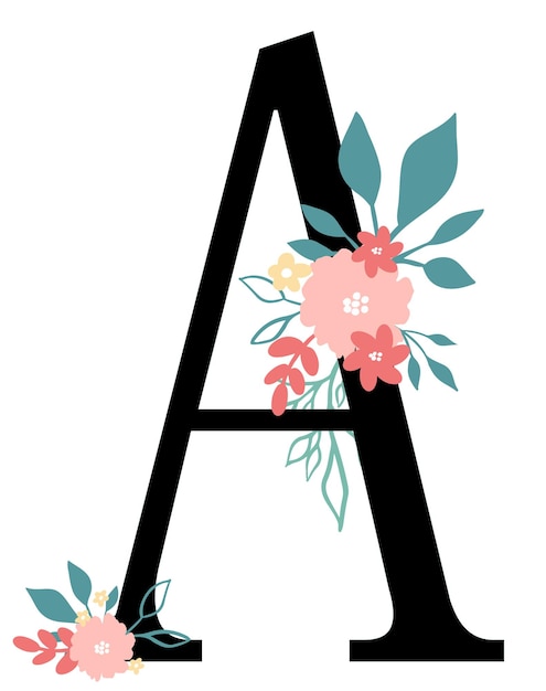 La lettre florale est un monogramme.