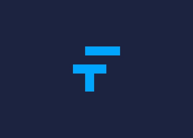 Vecteur lettre ft ou tf logo icône de conception modèle de conception vectorielle inspiration