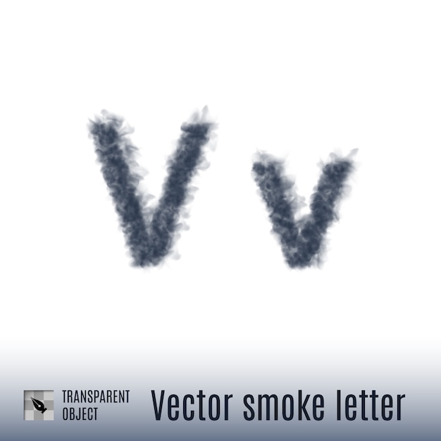 Vecteur lettre de fumée