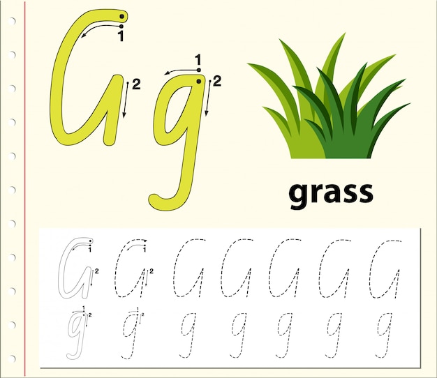 Lettre G De Traçage Alphabet