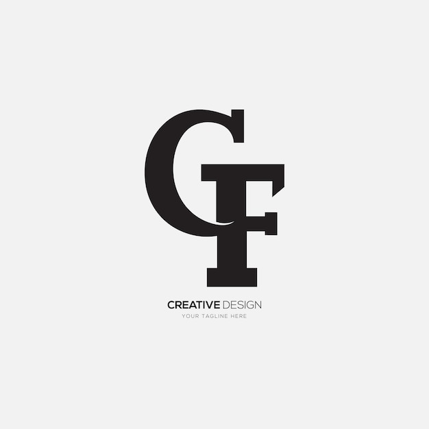 Lettre Gf Logo Monogramme Moderne Typographique Classique Initial