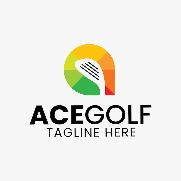 Vecteur lettre a golf logo