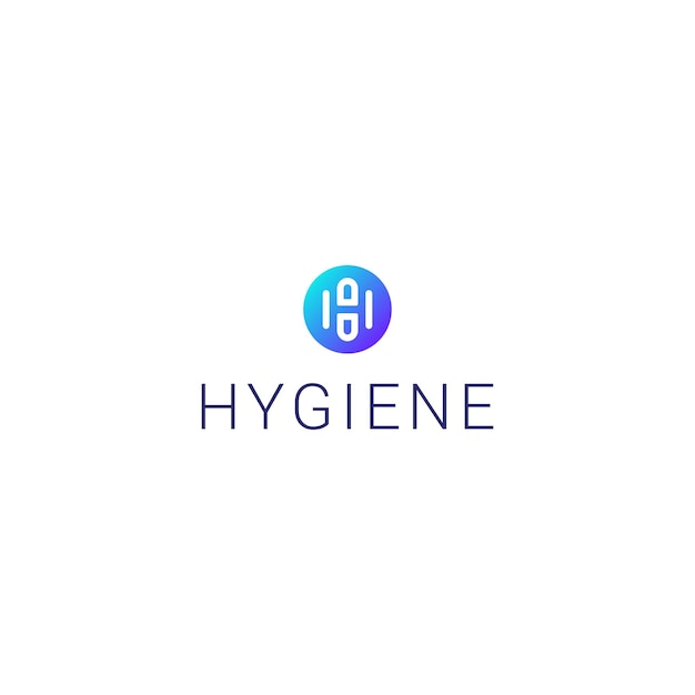 Vecteur lettre h dessin au trait moderne magnifique logo d'hygiène minimal