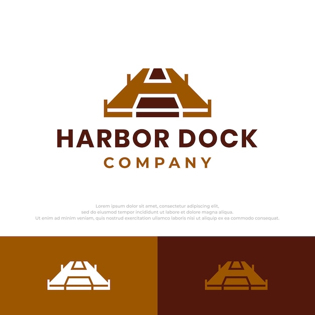 Lettre H Dock Logo Design Vector Icon Illustration