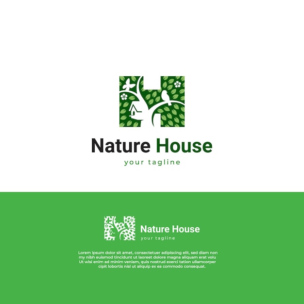 Lettre H Logo De La Maison De La Nature Logo De La Maison De L'habitat De La Nature