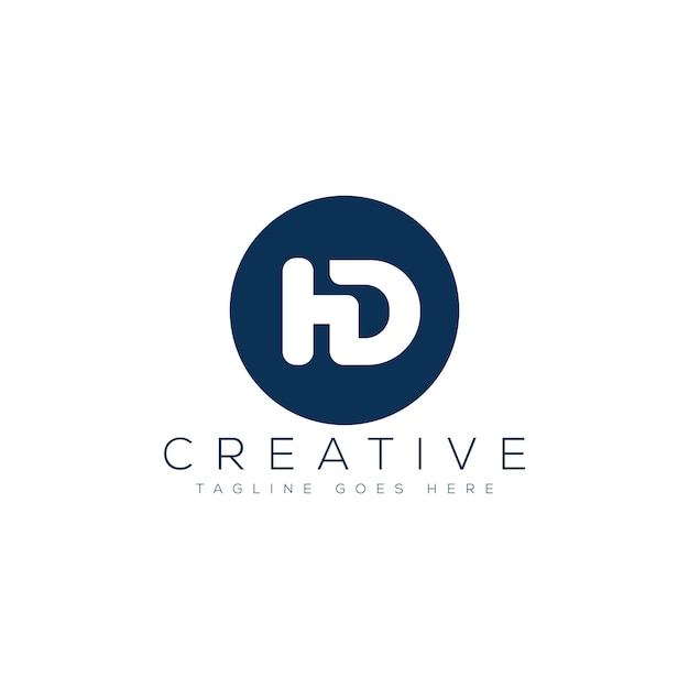 Lettre HD logo design modèle illustration vectorielle