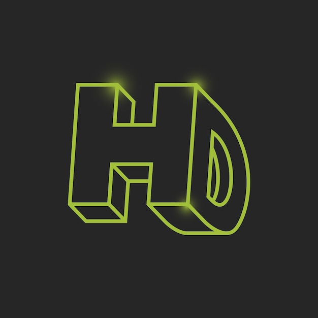 Vecteur lettre hd logo