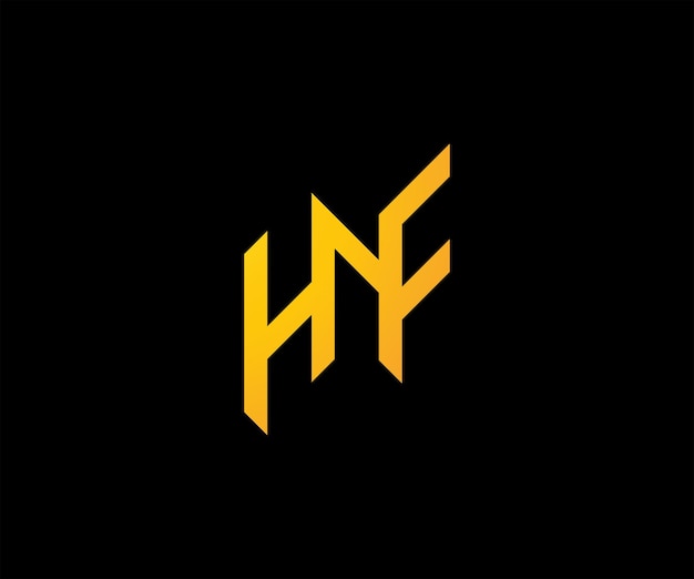 La lettre HNF et la lettre HNF combinent le monogramme de l'emblème du logo. HNF Letter et H letter Combine Logo Emblem