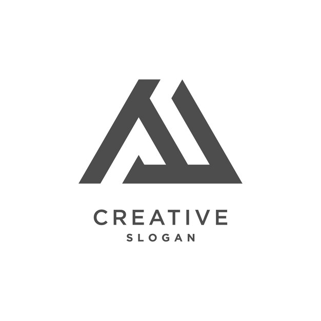 Vecteur lettre une idée d'illustration vectorielle de logo avec un concept créatif