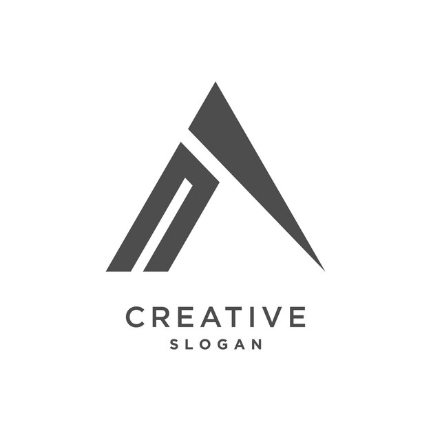 Vecteur lettre une idée d'illustration vectorielle de logo avec un concept créatif