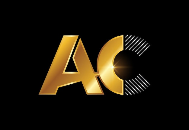 Lettre initiale AC Logo Design Vector Template Symbole de l'alphabet graphique pour les entreprises