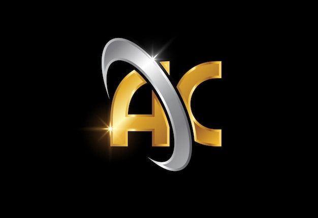 Lettre initiale AC Logo Design Vector Template Symbole de l'alphabet graphique pour les entreprises