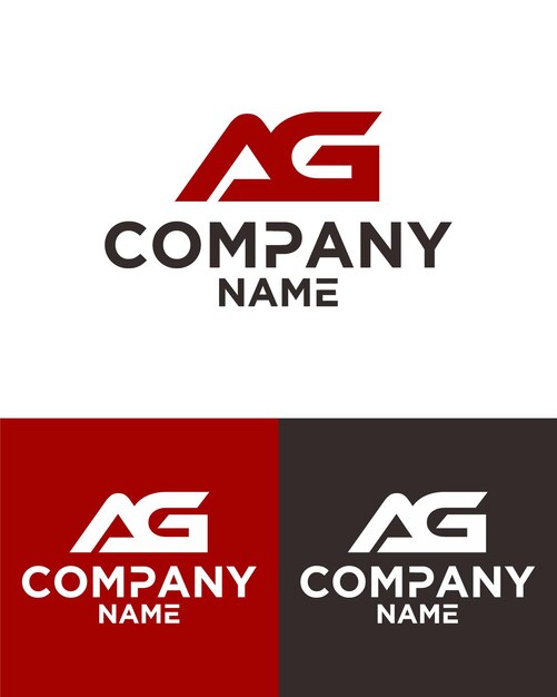 Lettre initiale AG modèle de conception de vecteur de logo