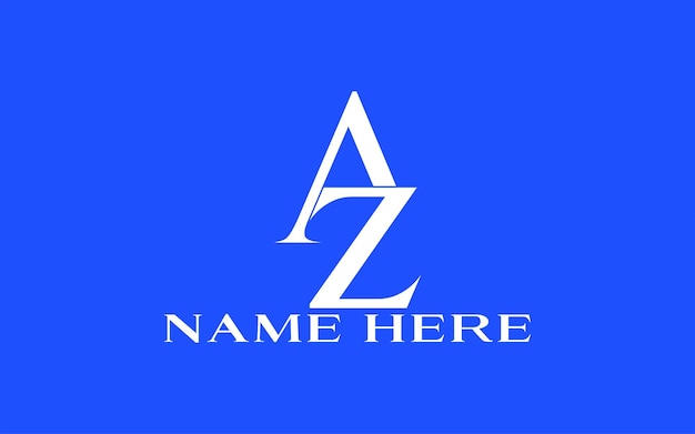 Lettre Initiale Az Monogramme Logo Logo Az Ou Za Dans Un Style Minimaliste Créatif Illustration Vectorielle Pour