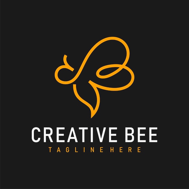 Lettre Initiale B Création De Logo D'abeille Modèle De Logo D'abeille