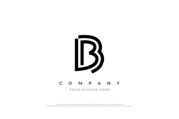 Lettre Initiale B Logo Ou Modèle Vectoriel De Conception De Logo Bb